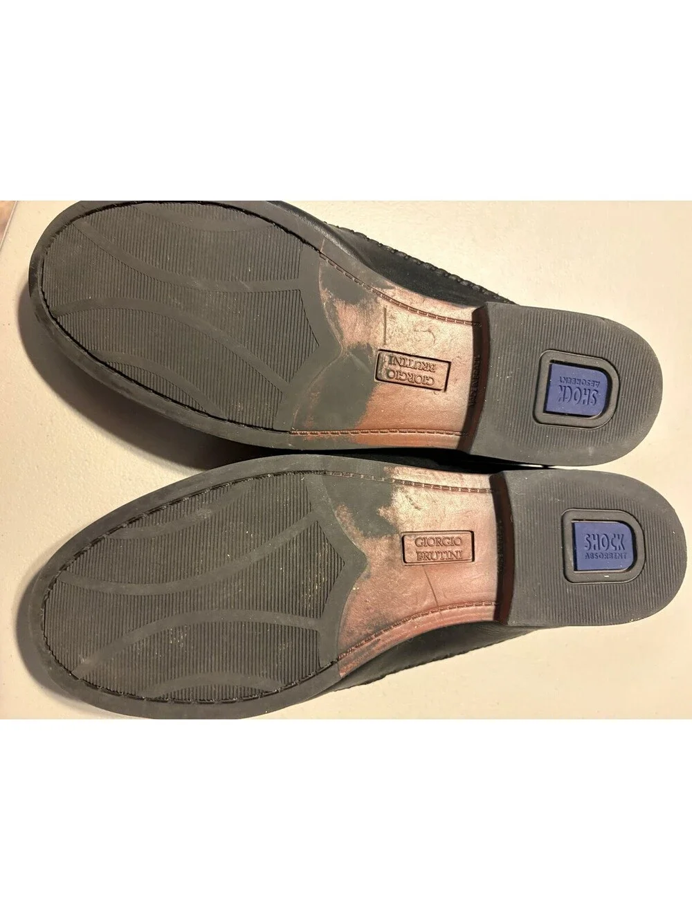 Giorgio Brutini Black Leather Tassel Loafers Size 12D